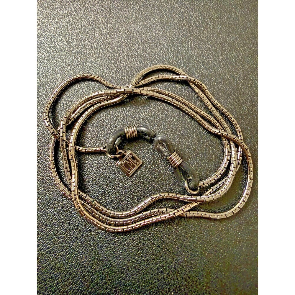 Vintage Eyeglass Chain Liquid Gunmetal Minimalist Sleek Classic CMC